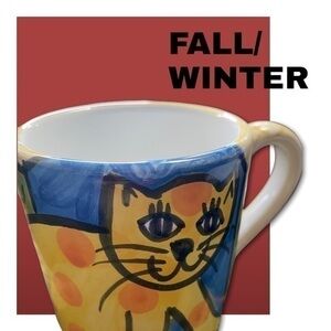 TIGER MUGS BY CELLAR HAND PAINTED 2 MADE IN ITALY